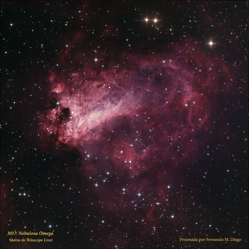 M17 Omega Nebula Telescope Live